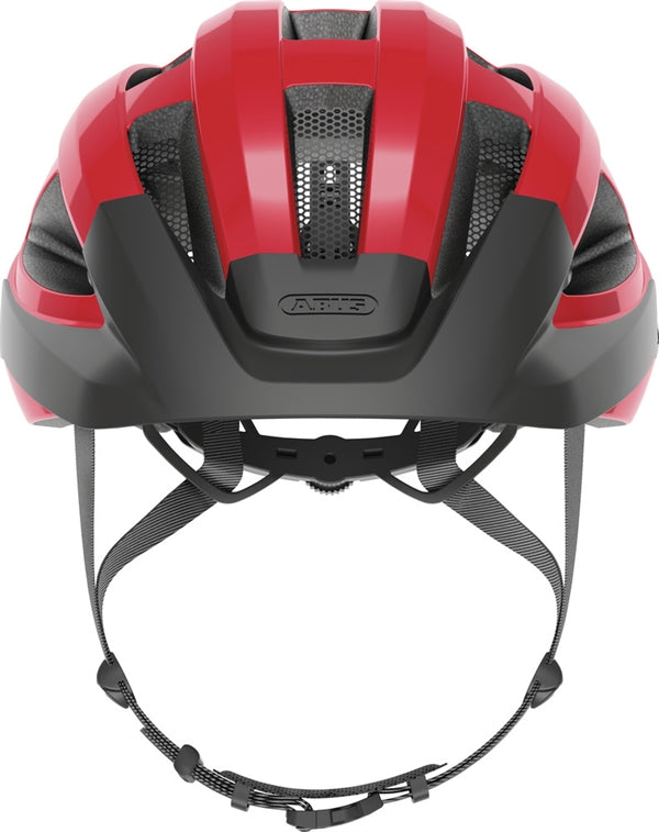 Abus Macator Blaze Red. Rød cykelhjelm med skygge
