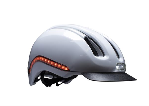 Nutcase Vio Blanco Gloss Mips | cykelhjelm med led lys