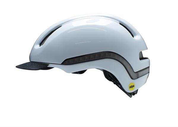 Nutcase Vio Blanco Gloss Mips | cykelhjelm med led lys