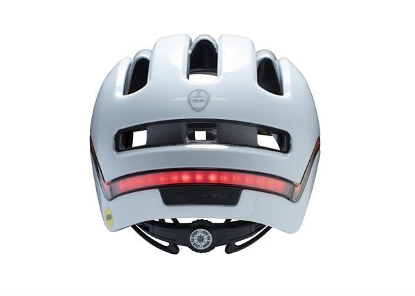 Nutcase Vio Blanco Gloss Mips | cykelhjelm med led lys