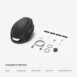 Lumos Ultra Charcoal Black Mips cm | sort cykelhjelm med indbygget lys og mips