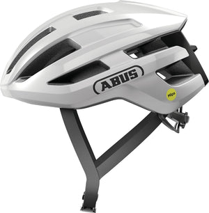 Abus Powerdome Mips Shiny White | allround sportshjelm til cykling med mips