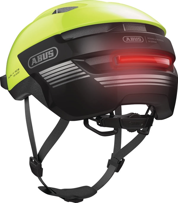 Abus Purl-Y Ace Signal Yellow NTA 8776 Led. Gul cykelhjelm til elcykel