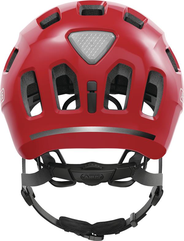 Abus Youn-I 2.0 Blaze Red LED lys | rød cykelhjelm til børn og unge