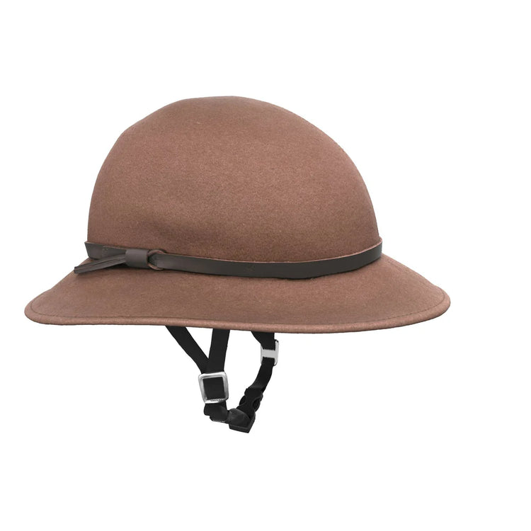 Yakkay Smart Two Black cykelhjelm + Yakkay Fedora Classic Brown Cover