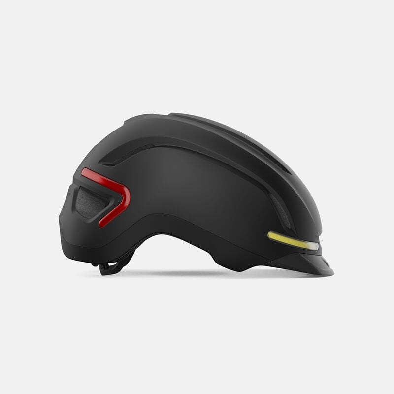 Giro Ethos Mips Matte Black | sort LED cykelhjelm med blinklys og fjernbetjening