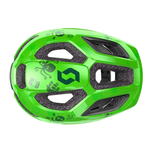 Scott Spunto Kid Fluo Green LED lys 46-52 cm | cykelhjelm til børn. Testet god af Tænk