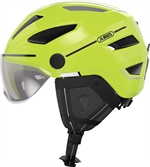 Abus Pedelec 2.0 ACE Signal Yellow Visir og LED Elsykkel hjelm. NTA 8776 Speed Pedelec