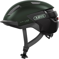 Abus Purl-Y Ace Moss Green Elsykkelhjelm LED. Mørkegrønn sykkelhjelm til elsykkel. NTA 8776
