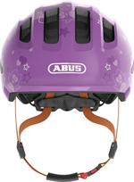 Abus Smiley 3.0 Purple Star. Lilla sykkelhjelm til barn og baby med ugler og stjerner