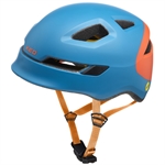 Ked Pop Mips Petrol Orange | sykkelhjelm til barn med mips og LED-Lykt