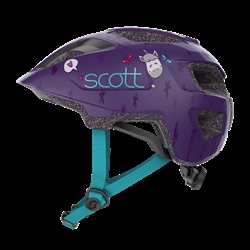 Scott Spunto Kid Deep Purple Blue LED-lykt 46-52 cm | Lilla sykkelhjelm til barn