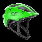 Scott Spunto Kid Fluo Green LED-lykt 46-52 cm | Grønn sykkelhjelm til barn