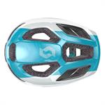 Scott Spunto Junior Pearl White Breeze Blue med LED-lykt | Junior sykkelhjelm